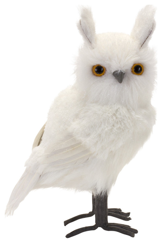 White Owl Decor, 4-Piece Set