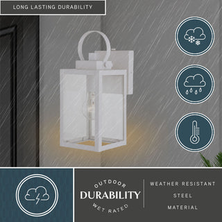 Medinah 5"W Outdoor Wall Light Textured White