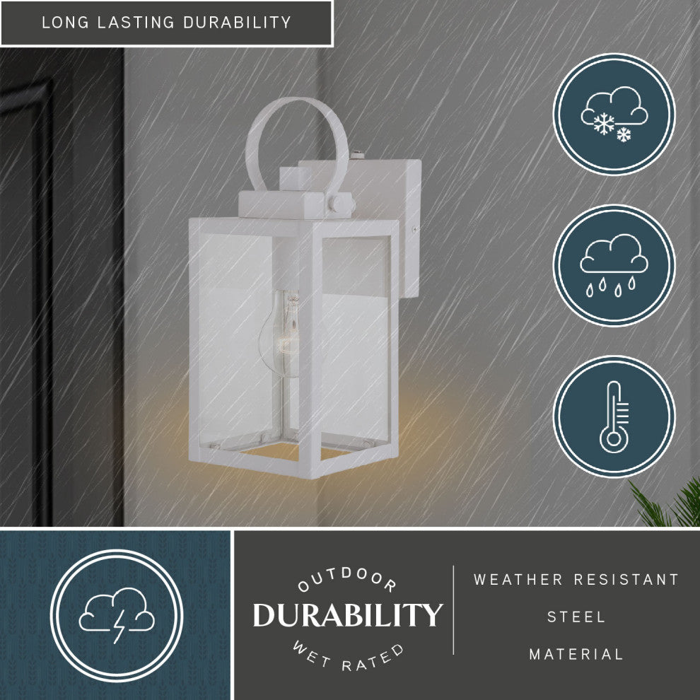 Medinah 5"W Outdoor Wall Light Textured White