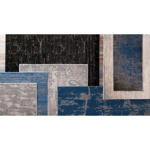 Surya Quatro QUA-2315 6'7"x9'6" Rug, Light Gray/Metallic - Gold/White/Sage
