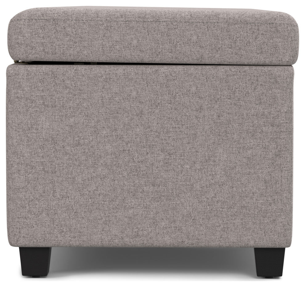 Avalon Extra Large Storage Ottoman Bench, Cloud Grey