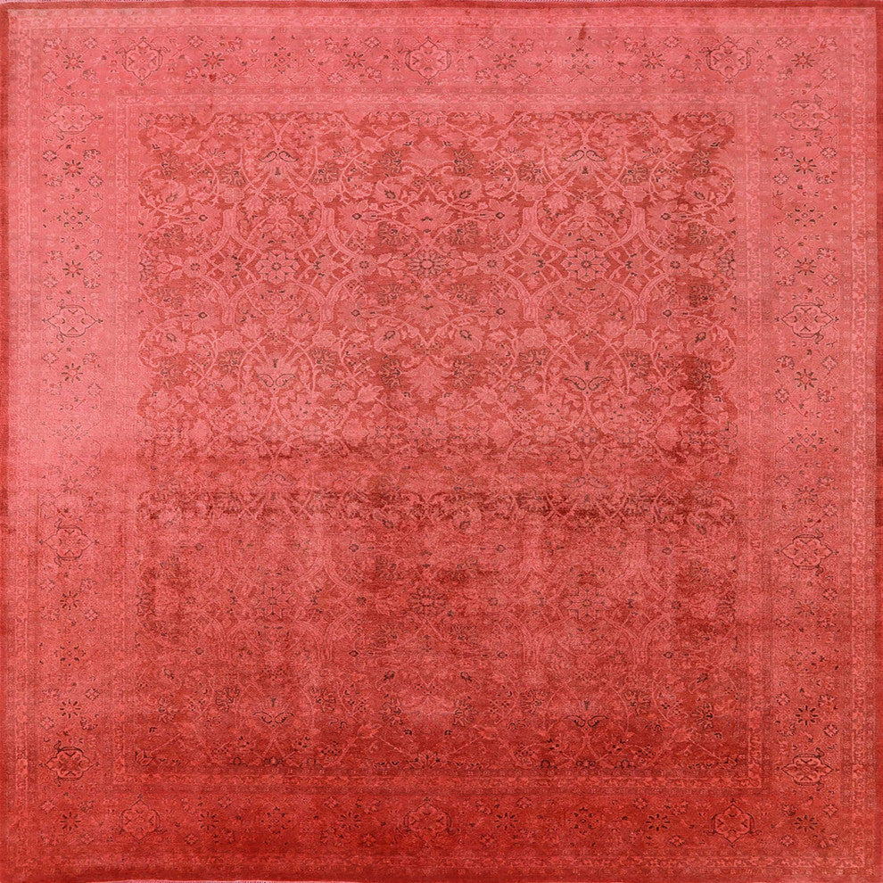 Ahgly Company Indoor Square Mid-Century Modern Area Rugs, 7' Square