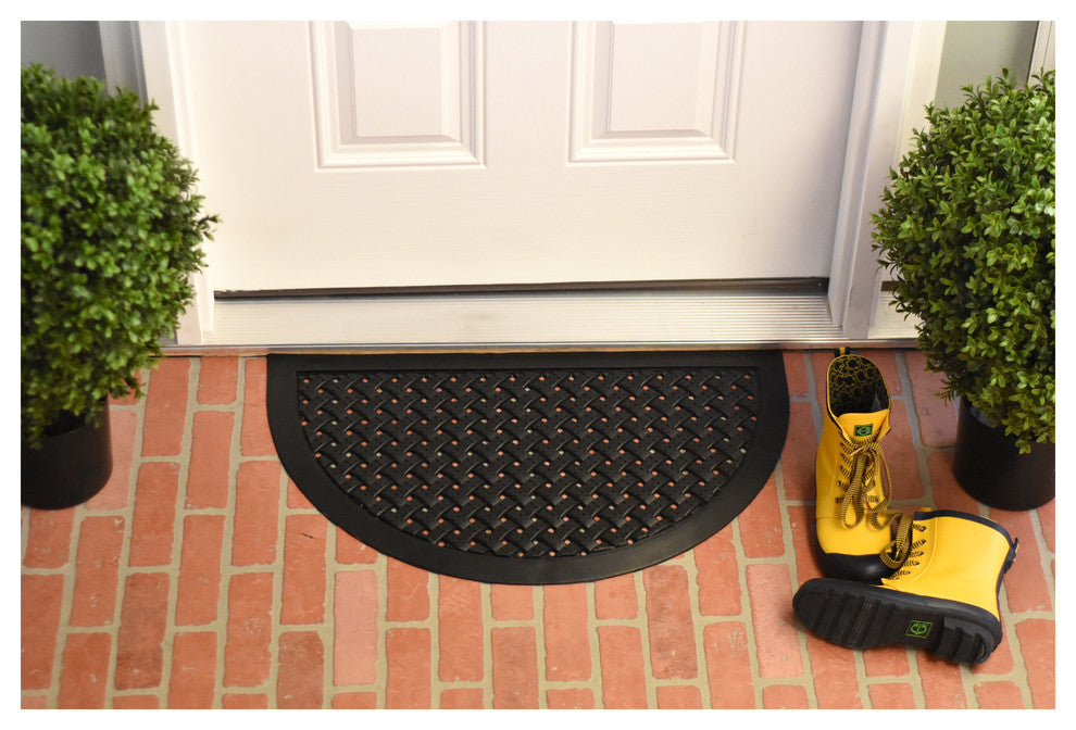 Hampton Weave Rubber Doormat, 20"x36"