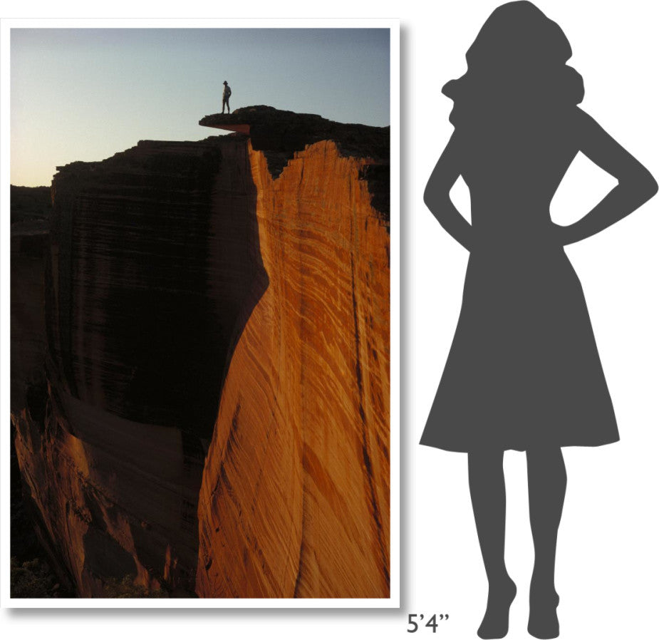 "Person standing atop Kings Canyon, Watarrka National Park" Paper Art, 42"x62"