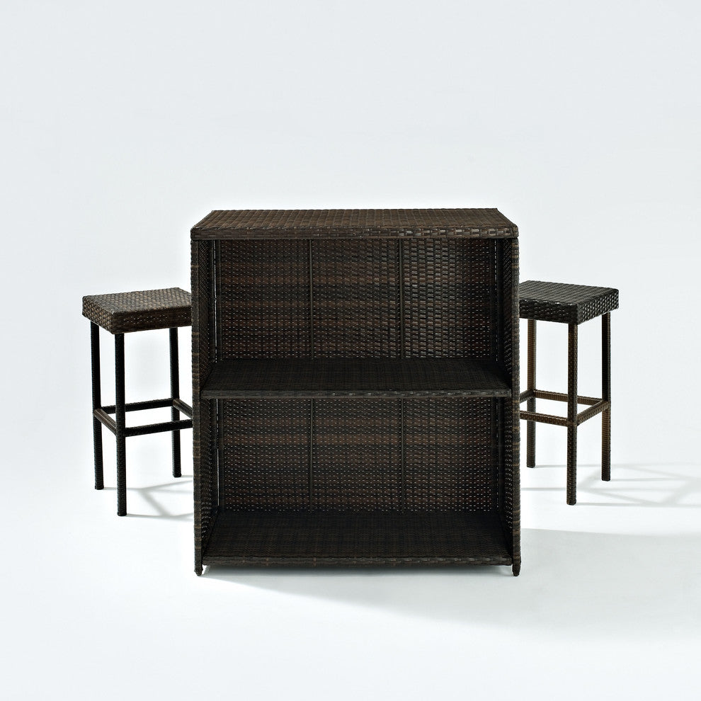 Palm Harbor 3-Piece Outdoor Wicker Bar Set