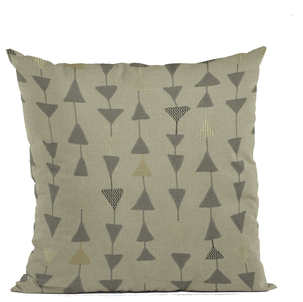 Pebble Manti Embroidery Luxury Throw Pillow, Double sided 24"x24"