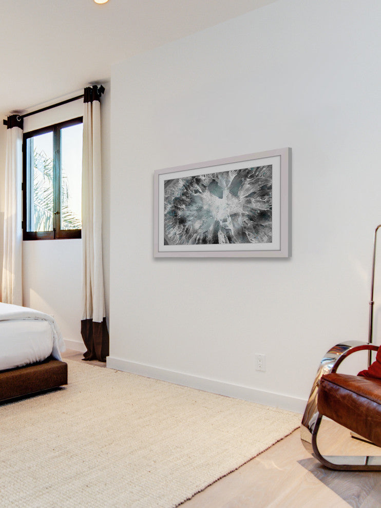 "Crystalline White" Framed Art Print