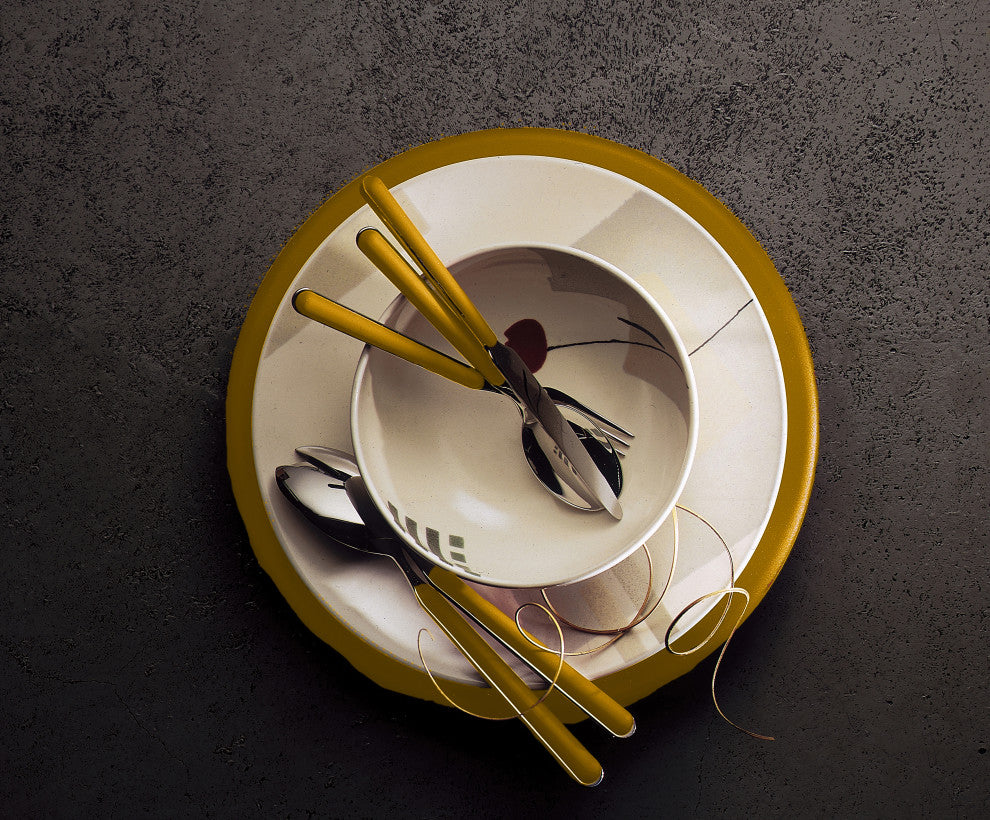 Fantasia Flatware Set, Mustard, 20 Pcs.