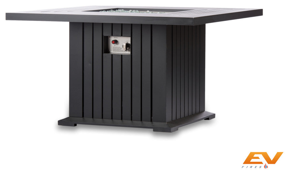 EvFires 43" Aluminum Fire Pit Table, Black Fire Pit Only