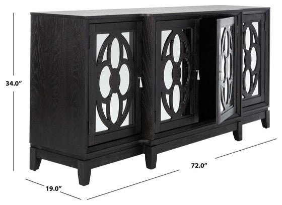Safavieh Couture Madeleine Mirrored Sideboard, Black