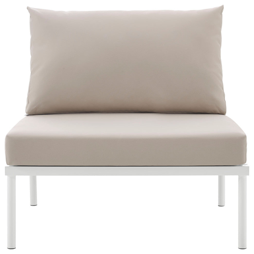Harmony Armless Outdoor Patio Aluminum Chair
