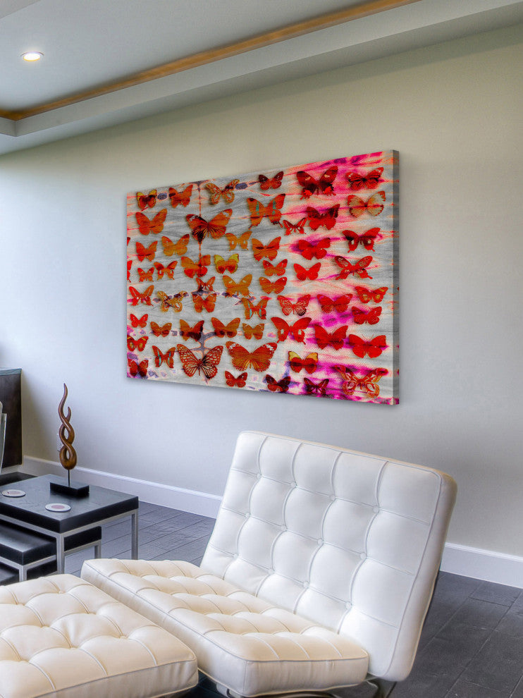 "Moths" Print on Canvas, 45"x30"