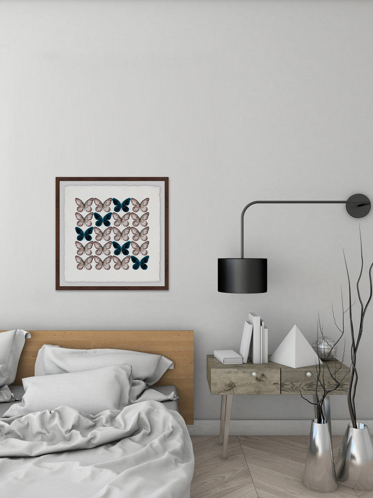"Butterfly Pattern" Framed Painting Print, 18"x18"