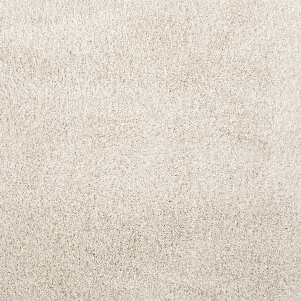 4"x 4" Fabric Swatch Sample, Creme de la Creme White Faux Fur
