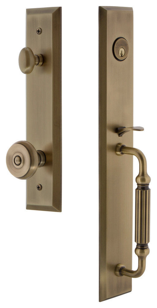 Fifth Avenue 1-Piece Dummy Handleset, F Grip and Bouton Knob, 849366