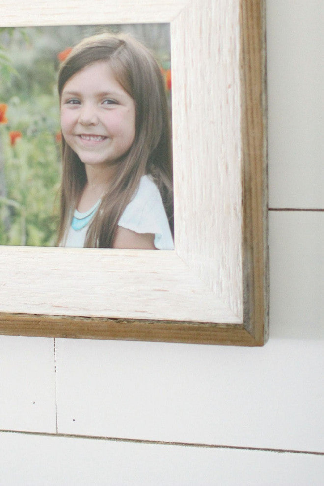 White Barnwood Picture Frame, Lighthouse Whitewash, 5"x7"
