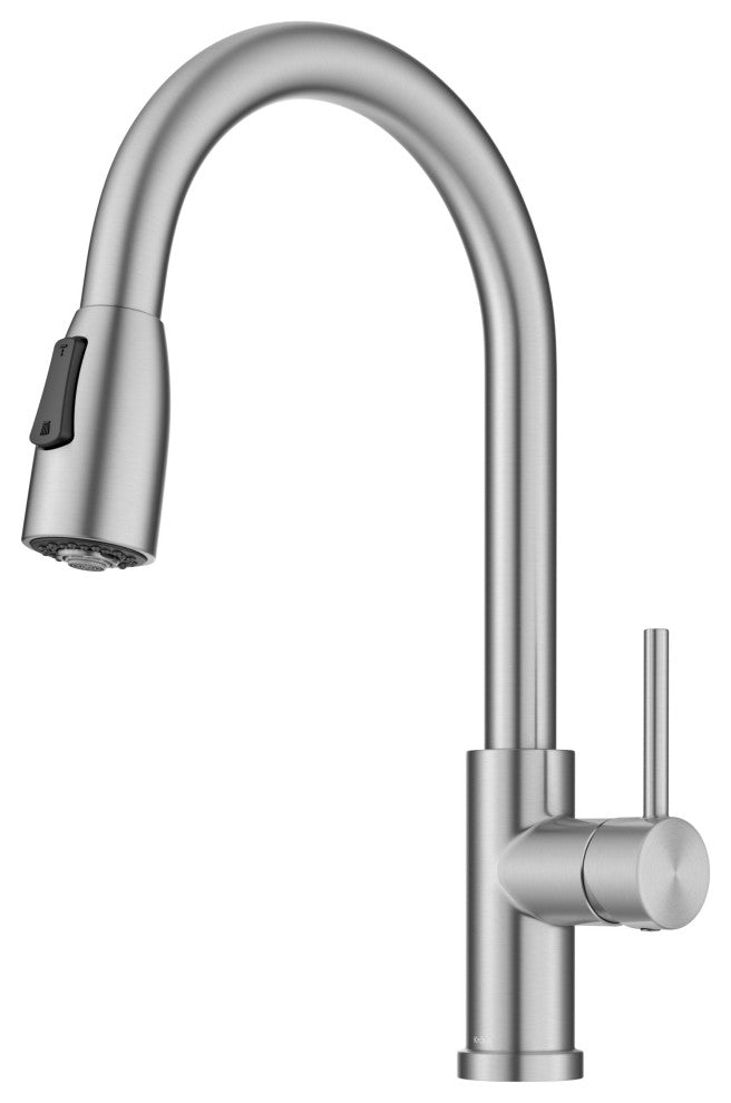 KRAUS Coda 2-Function 1-Handle Pull Down Kitchen Faucet Spot Free St Steel