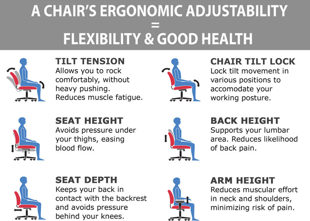 Cool Office Desk Chair, "Summit", Blue