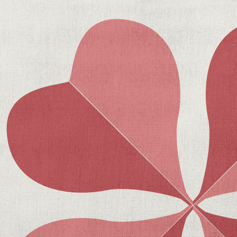 Lucky Clover St. Patrick's Day Decorative Throw Pillow, Ligonberry Red, 16x16"