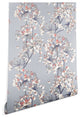 Deny Designs Emanuela Carratoni Delicate Floral Wallpaper, Purple, 2'x10'