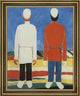 Kazimir Malevich Two Male Figures - 20" x 25" Framed Premium Canvas Print