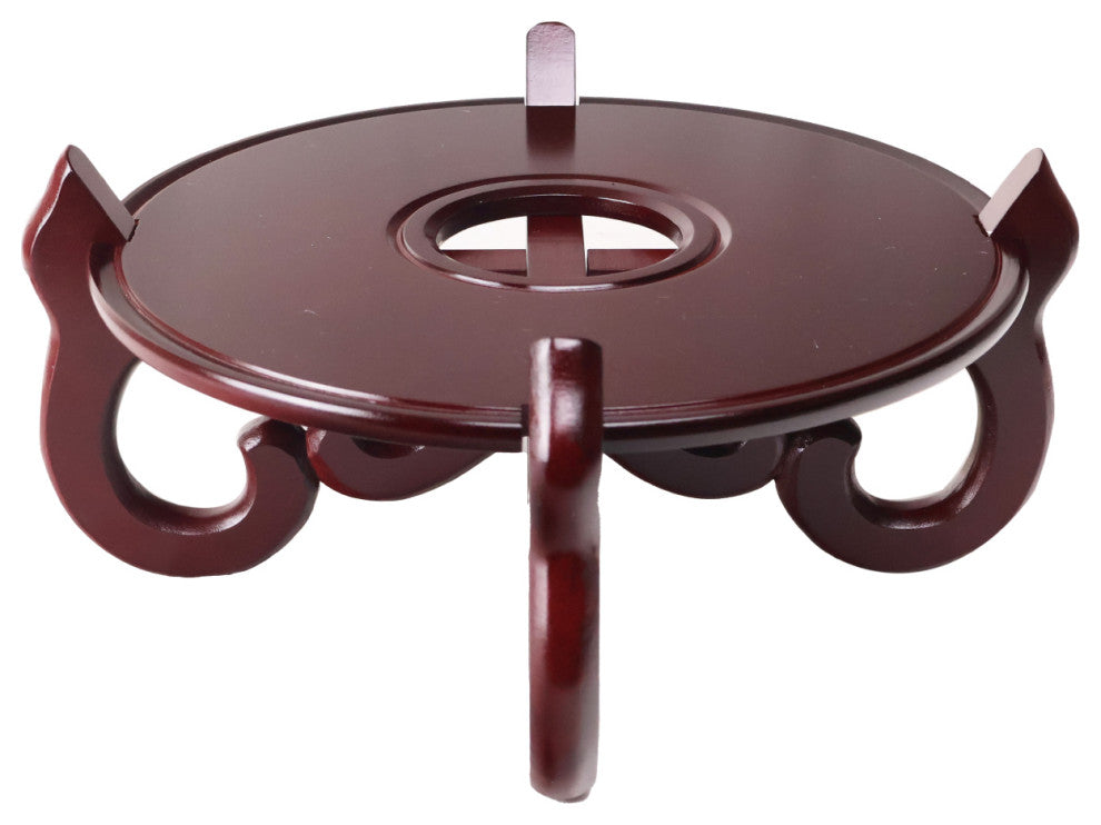 Cross Leg Oriental Fish Bowl Stand, 10.5"w