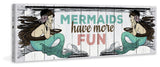 "Mermaid Fun" Painting Print on Wrapped Canvas
