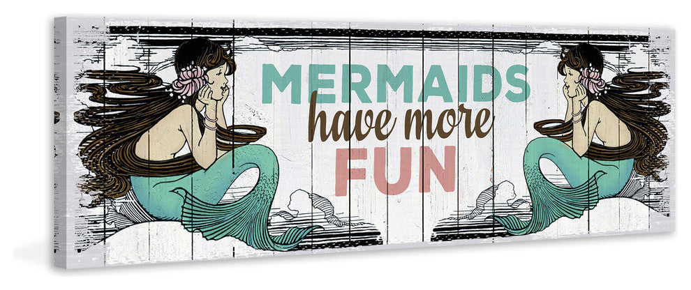 "Mermaid Fun" Painting Print on Wrapped Canvas