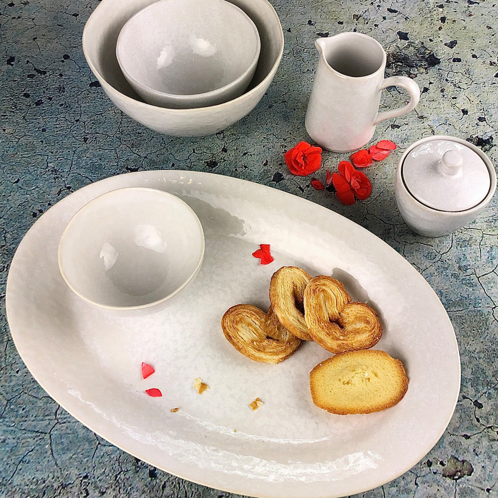 Cozina White Oval Platter