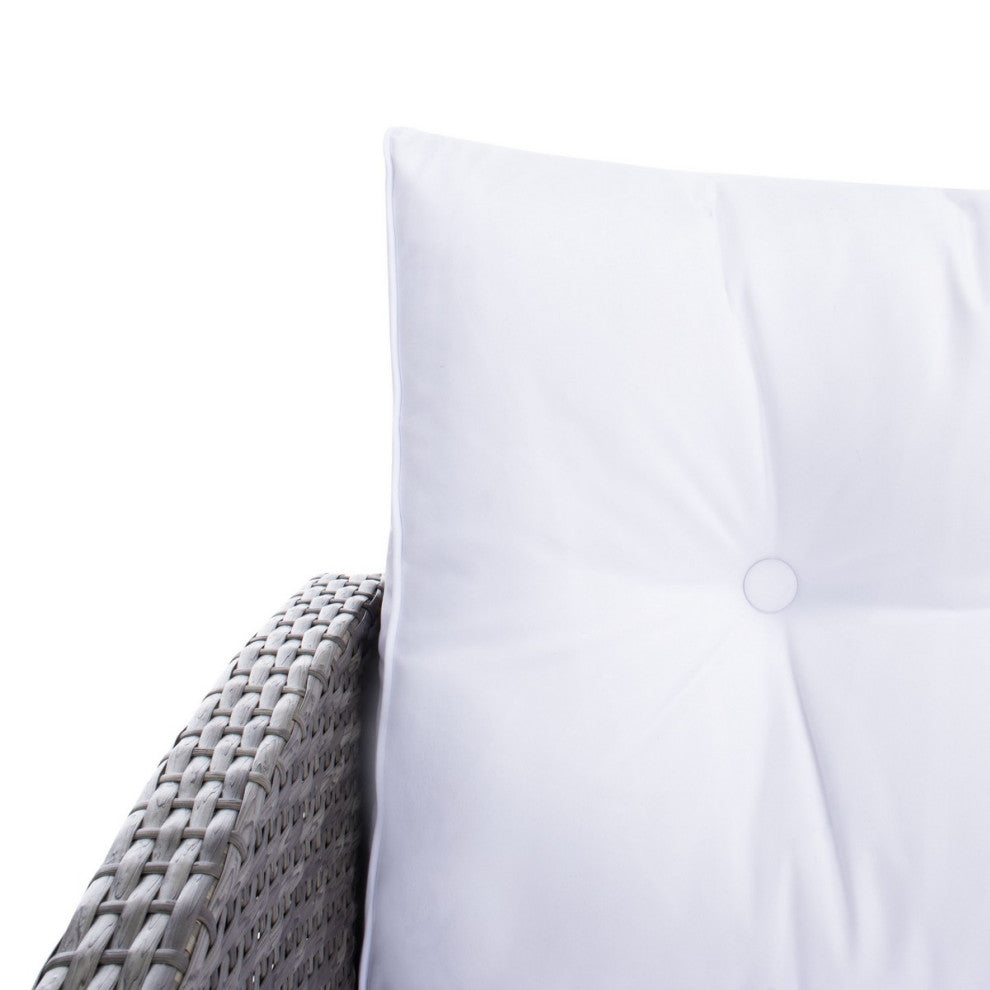 Safavieh Outdoor Vellor 4 Piece Living Set Grey Brown/White