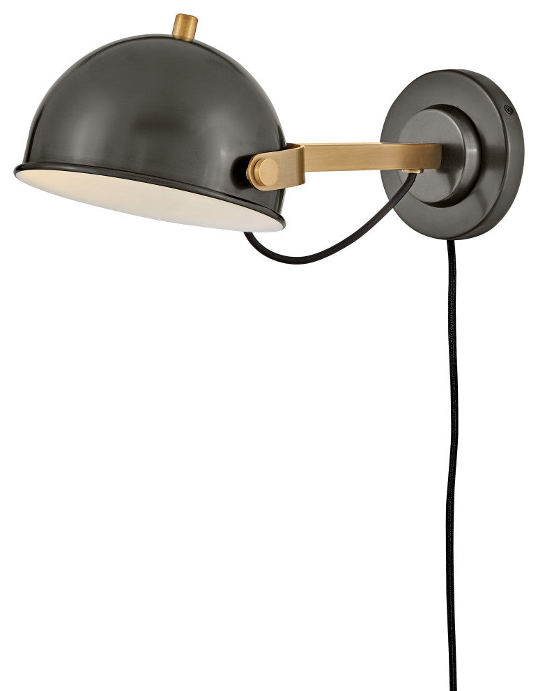 Hinkley Spence Medium Adjustable Single Light Sconce, Black Oxide
