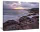 "Dark Australian Seashore With Rocks" Canvas Print20"x12"