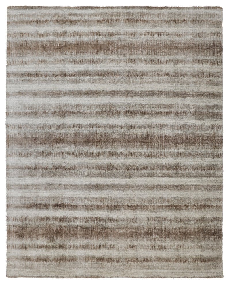 Weave & Wander Malana Rug, Chocolate Brown/Light Gray, 2ft x 3ft Rug