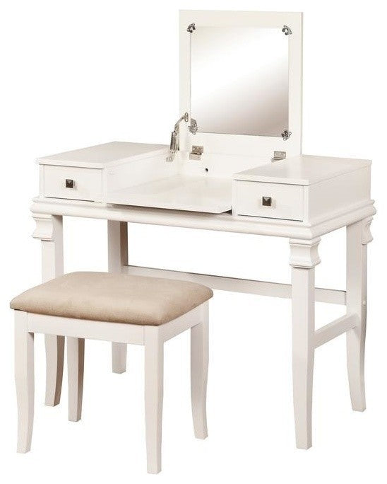 Angela White Vanity Set
