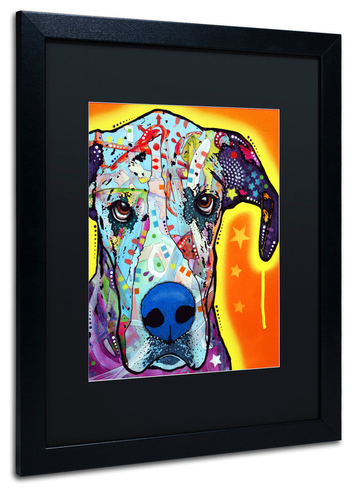 Dean Russo 'Great Dane' Framed Art, 16x20, Black Frame, Black Mat