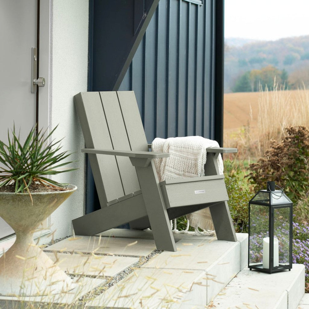 Italica Modern Adirondack Chair, Eucalyptus