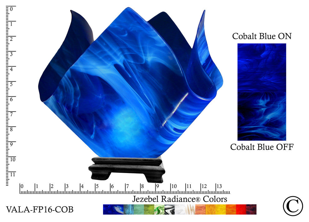 Jezebel Radiance Large Flame Vase Lamp, Cobalt Blue