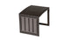 Belle Curved Chaise Set of 2 Wicker Patio Furniture, Side Table Grey