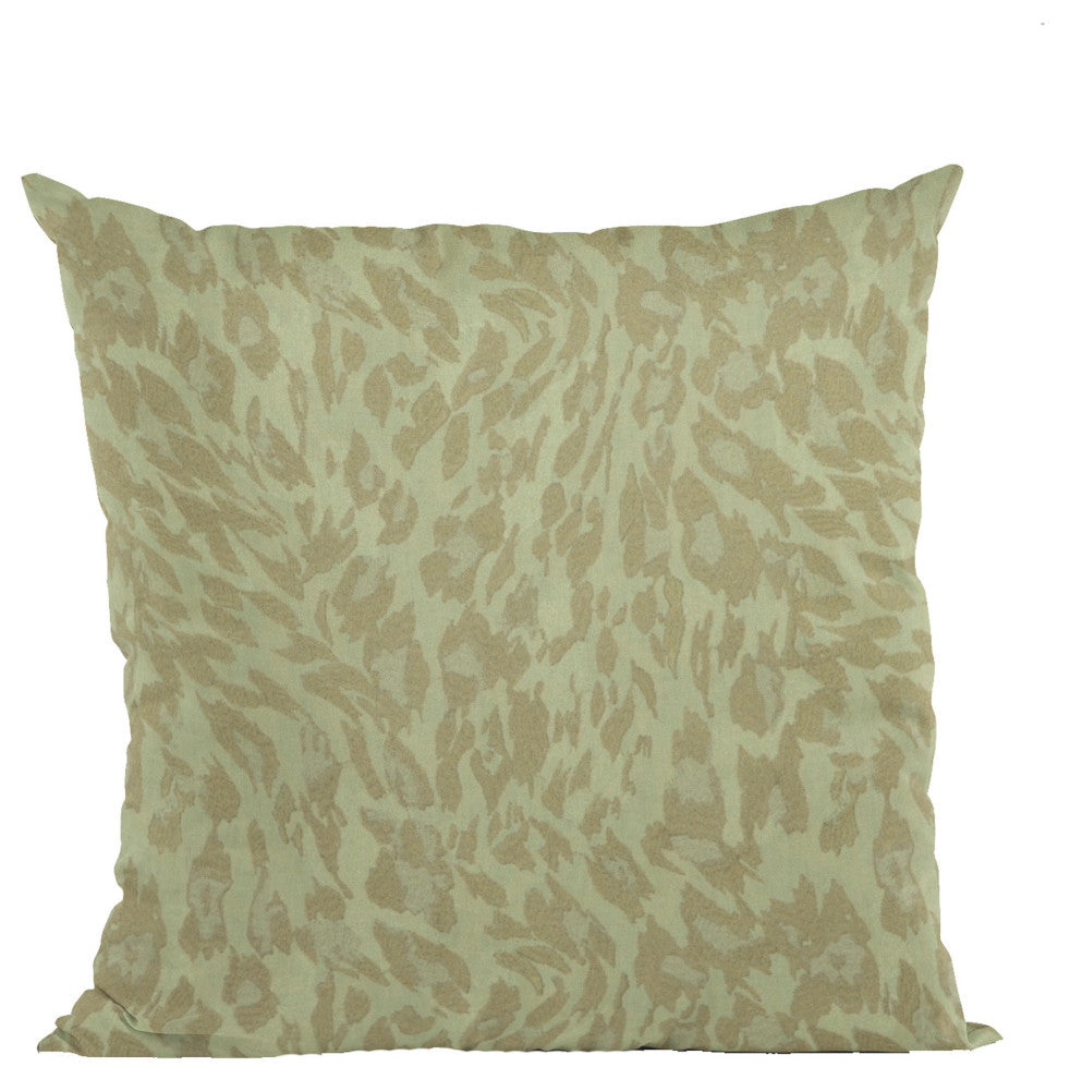 Stonewash Cheetah Embroidery Luxury Throw Pillow, Double sided 22"x22"