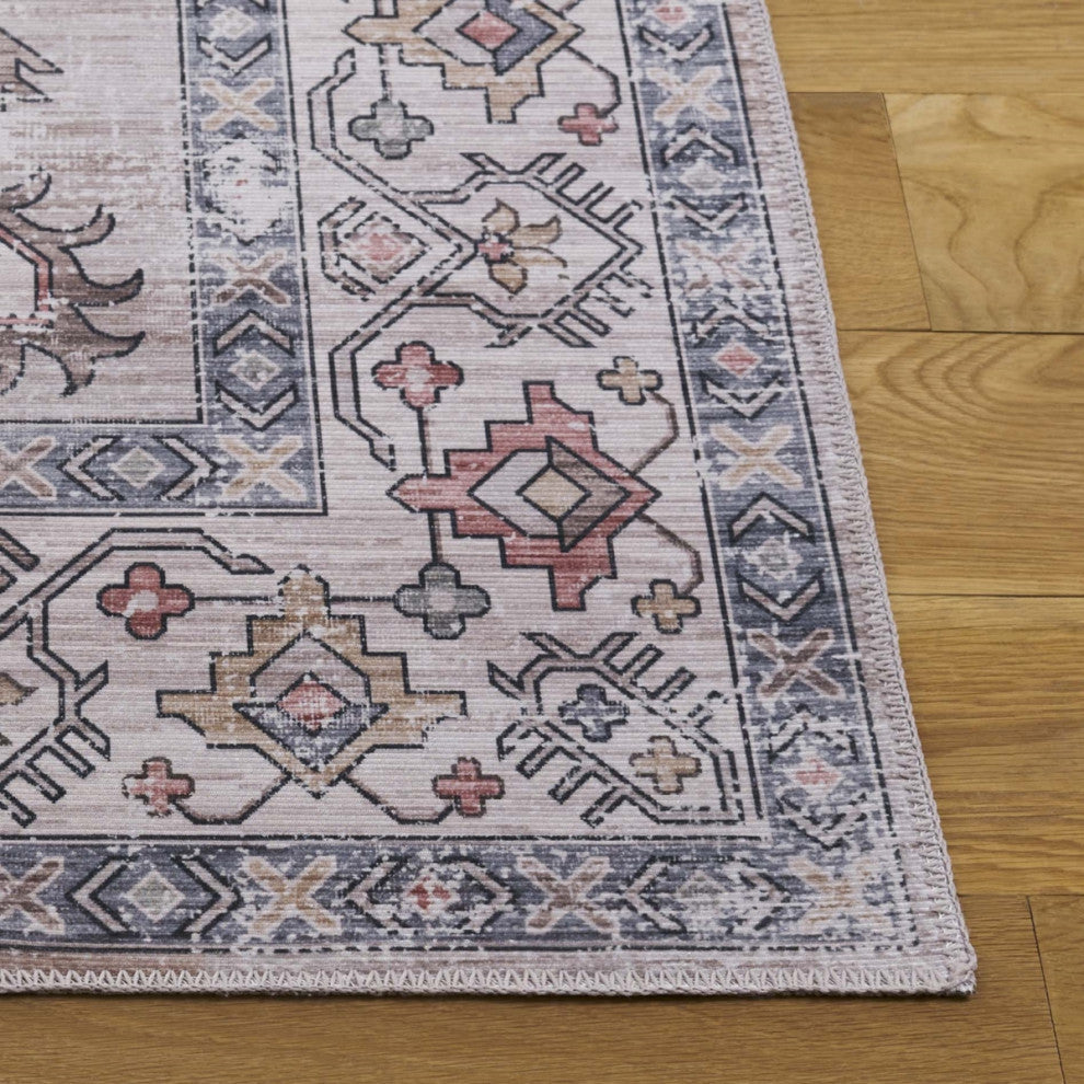 Safavieh Arizona Machine-Washable Collection ARZ243 Rug, Sage/Rust, 8'x10'