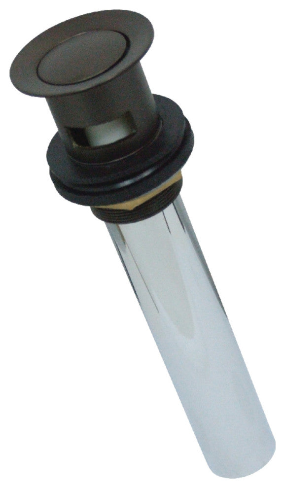 Kingston Brass Brass Push Pop-Up Drain With Overflow, Oil Rubbed Bronze