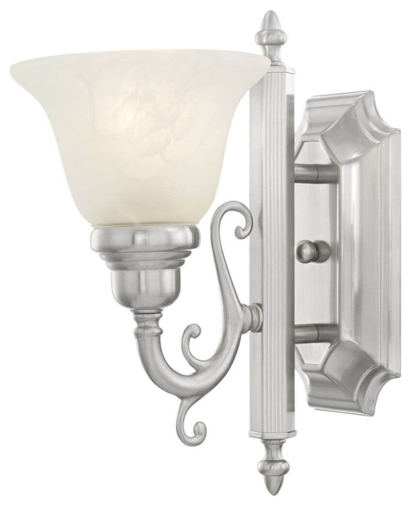 Livex French Regency 1 Light 6" Bath Lighting, Brushed Nickel