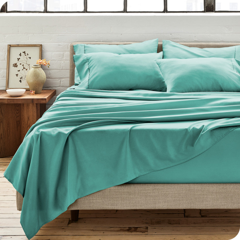 Bare Home Microfiber Pillowcases - Multi-Pack, Turquoise, King, Set of 4