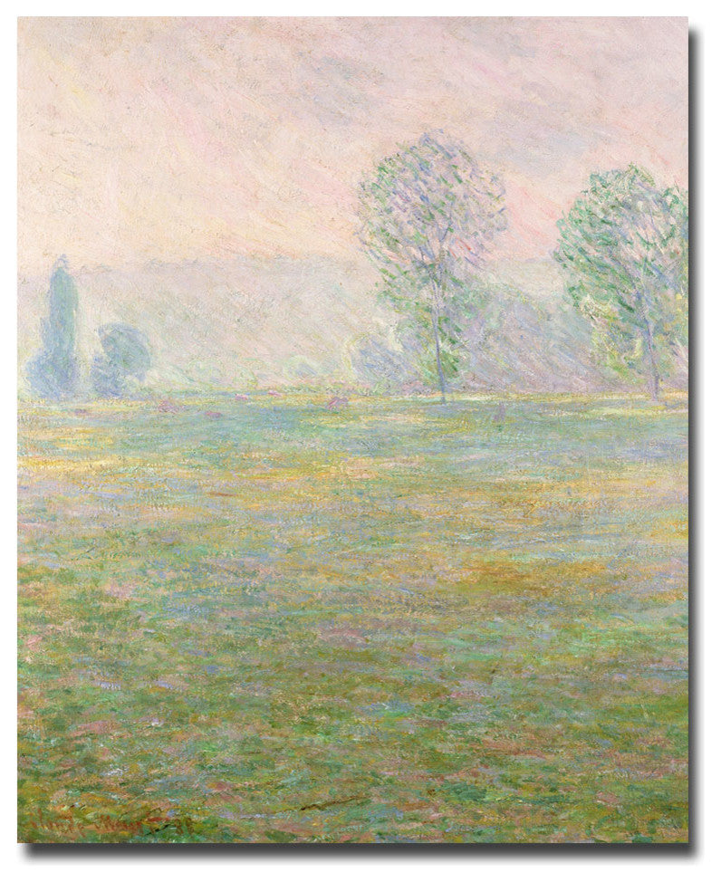 ''Meadows in Giverny, 1885'' Canvas Art by Claude Monet