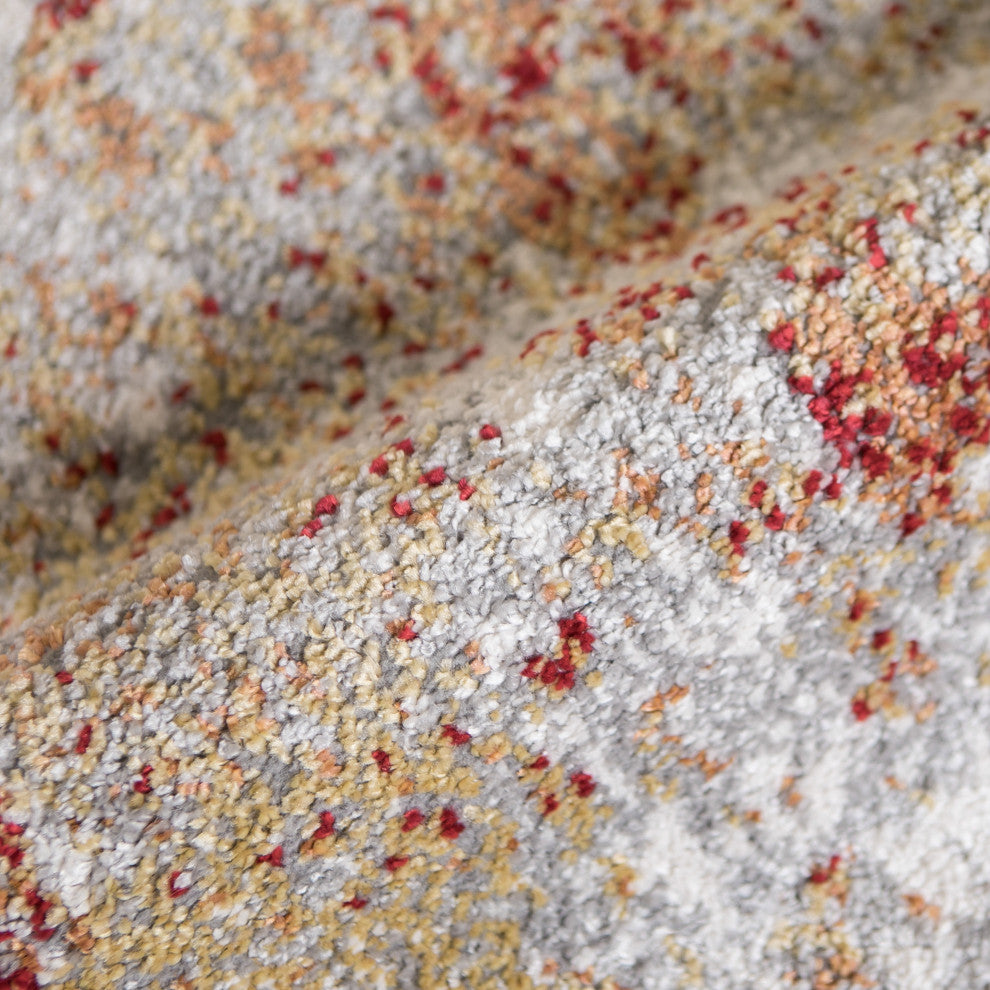 Yasmin Acy Area Rug, Red, 3'11" x 5'11", Abstract