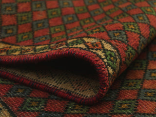 Semi Antique Walcot Rusty-Red/Green Rug, 3'1x4'10