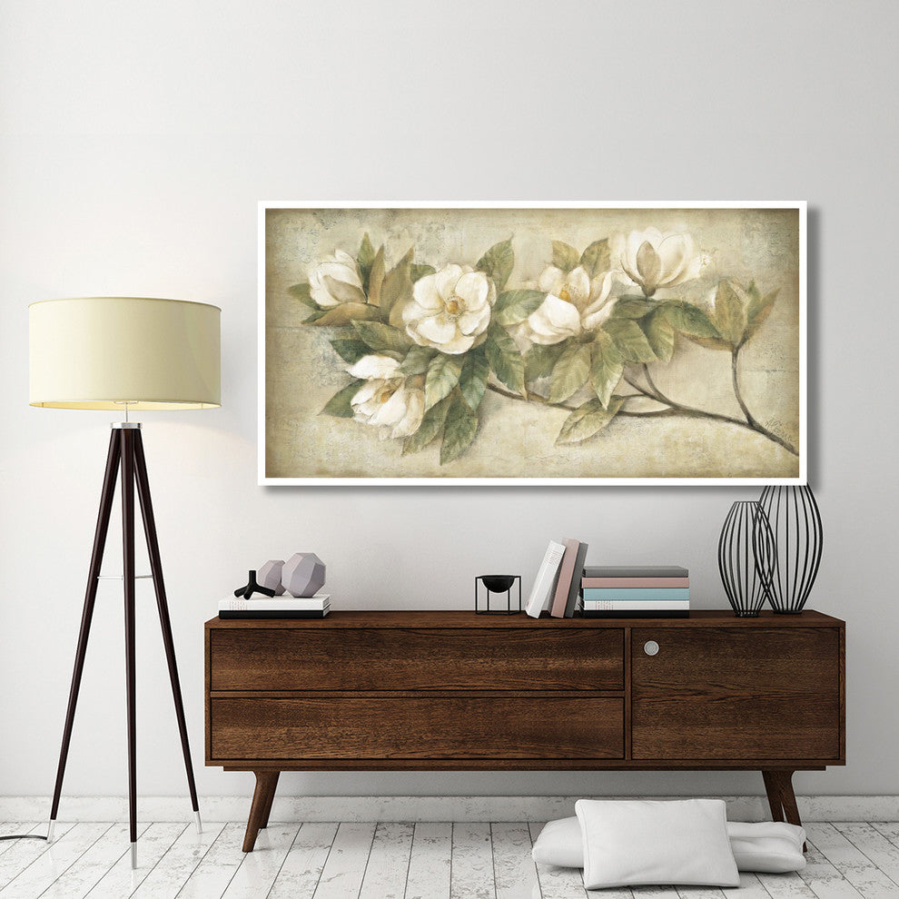 "Sugar Magnolia Vintage" Digital Paper Print by Albena Hristova, 74"x38"