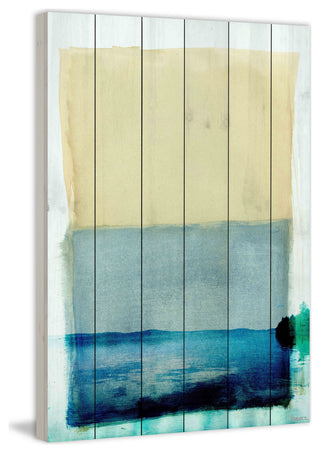 "Bondi Lake" Wall Art on Wood, 30"x45"