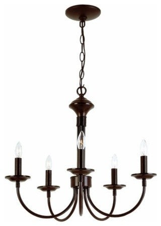 Candle 19" Chandelier, Rubbed Oil Bronze
