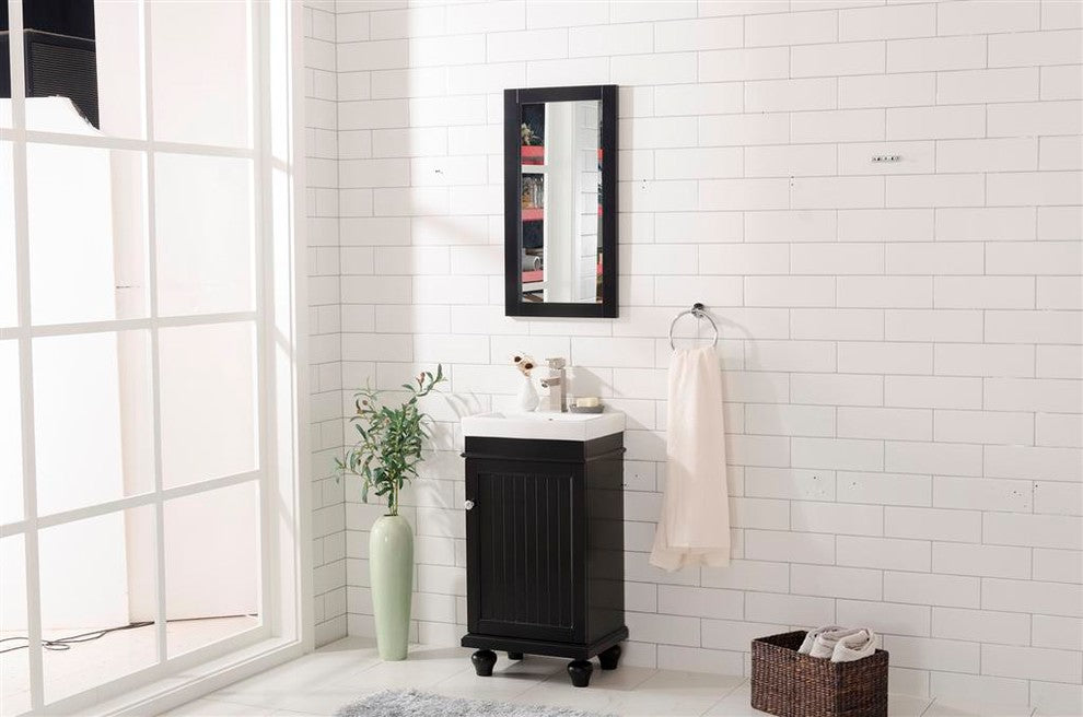 Legion Furniture Dawson Single Sink Vanity, Espresso, 18"